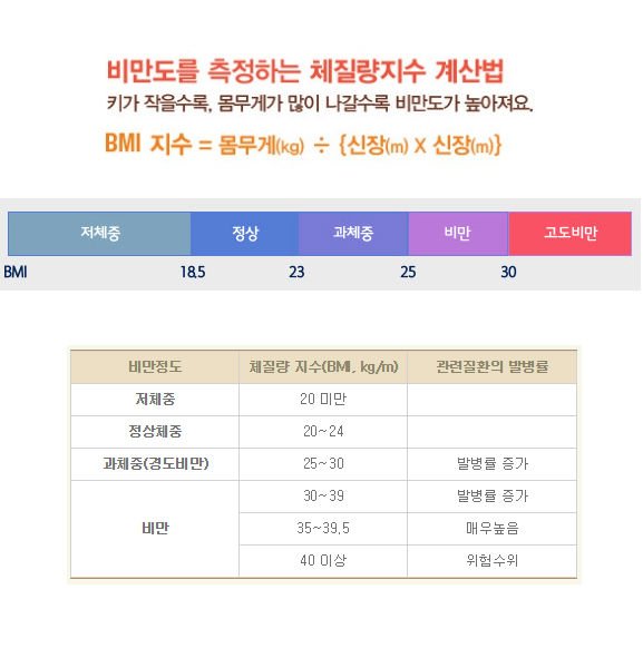 BMI지수와 사망률