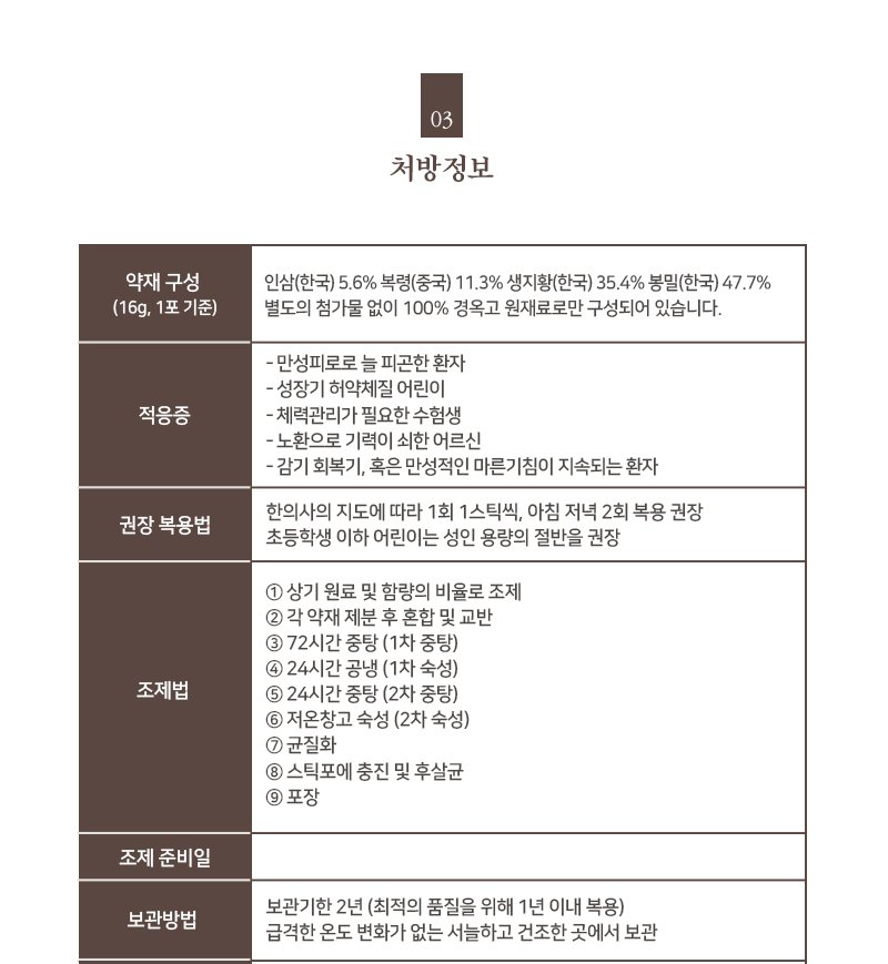 경옥고 스틱 16g 3