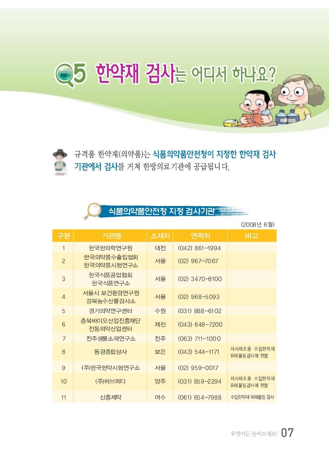 한약 바로 알리기(대한한의사협회) 안내 책자 6